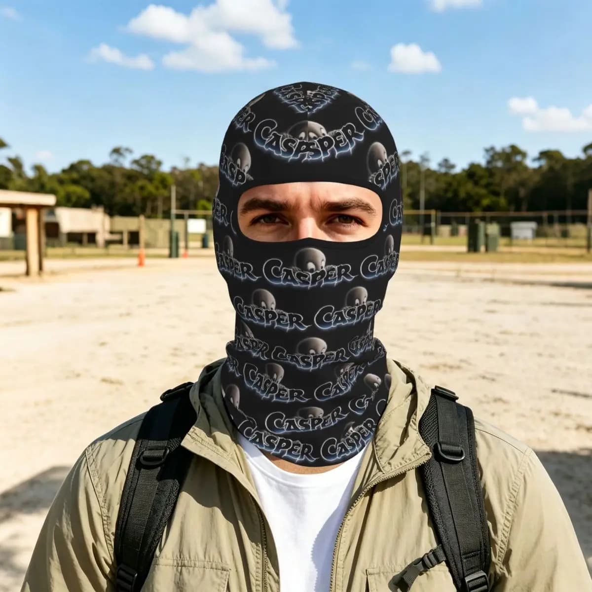 The Friendly Ghost Casper Breathable Balaclava Full Face Mask Sun Protection Neck Gaiter For Motorcycle Cycling Fishing Outdoor