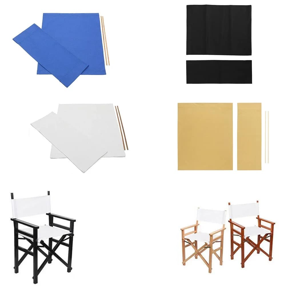 Coprisedili per sedie lavabili Kit coprisedili per sedie da regista accessori per coprisedili in tela di ricambio per sedie da regista con asta tonda
