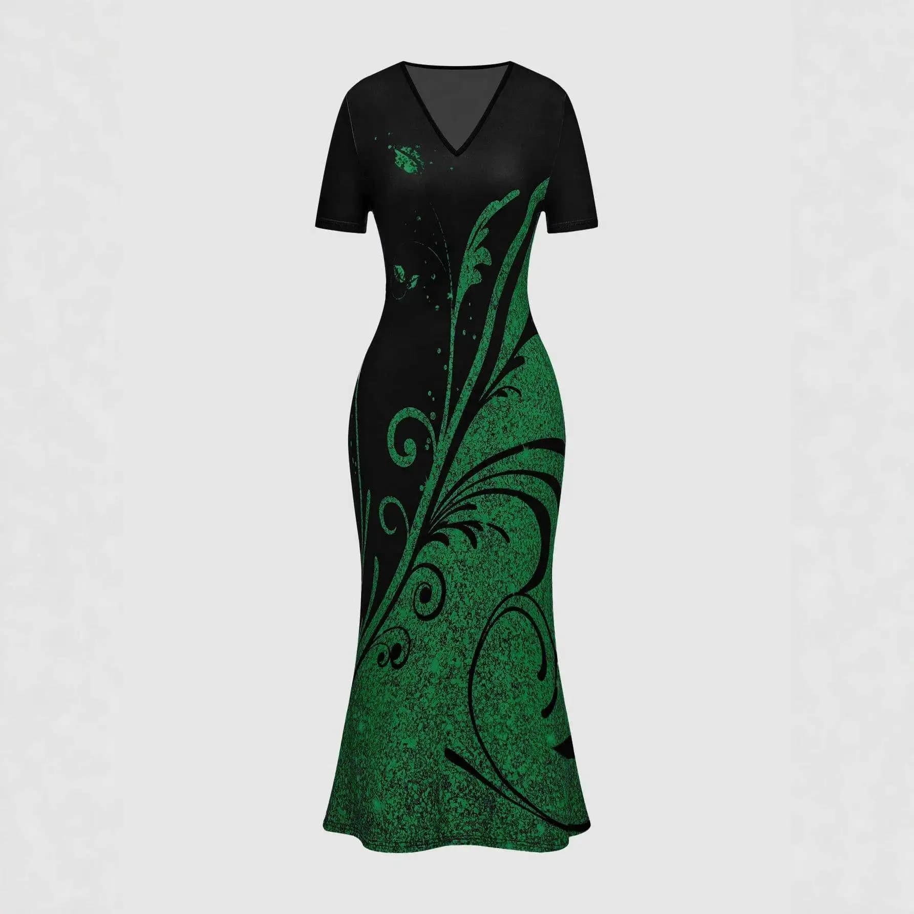 Stylish and Comfortable Women's Body Dress with Neckline V and Fish Coda Gonna, New Arrival Spring Summer