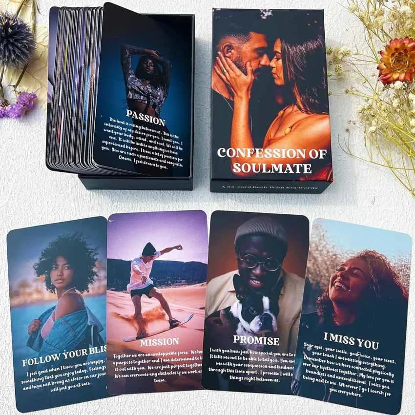 12x7 cm confessione di Soulmate Oracle Cards Deck giochi di carte No Manual