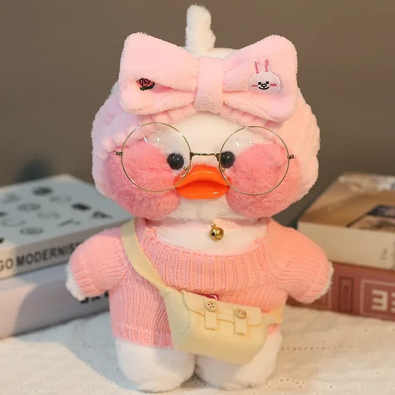 30 cm Pato Peluche Lalafanfan Anatra Carino Peluche giallo Anatra Abbraccio Flifan Anatra Kawaii Peluche Animali Peluche Cuscino Peluche