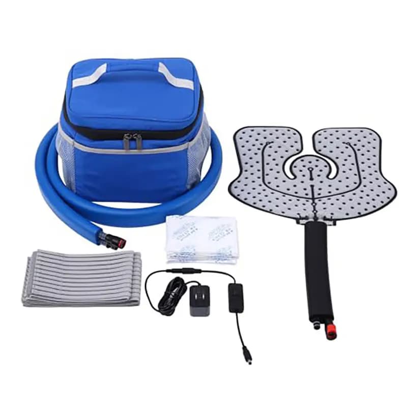TRBS 1 Set Sistema di terapia del freddo Sistema di macchina per il ghiaccio per il recupero chirurgico del ginocchio ACL - Pompa silenziosa, kit flessibile, portatile