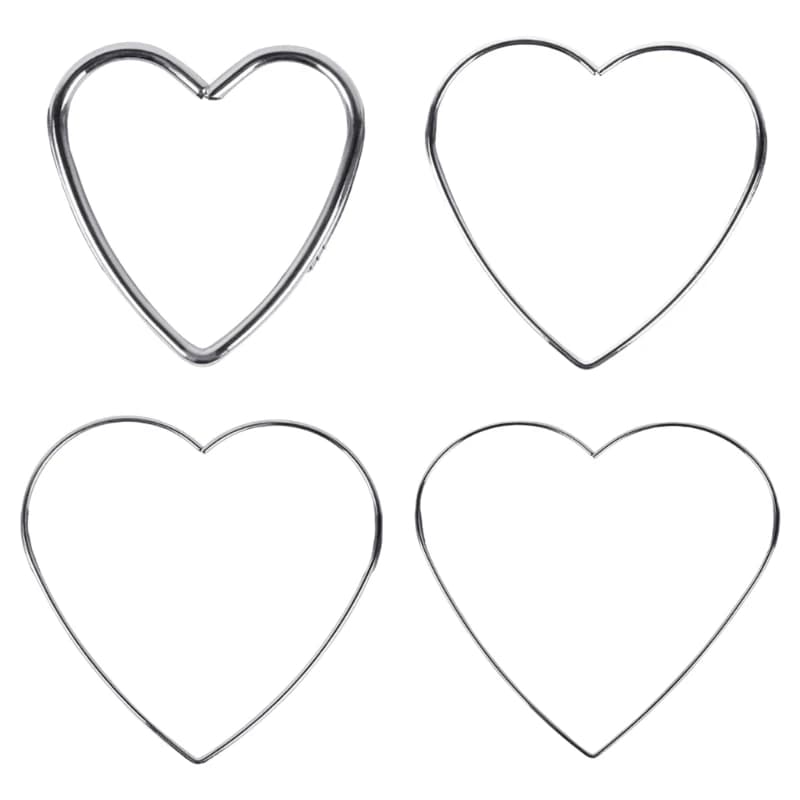 62KD Pack Of 10 Welded Heart Metal Hoops For Handmade Projects Dreamcatchers Rings and Party Decorations