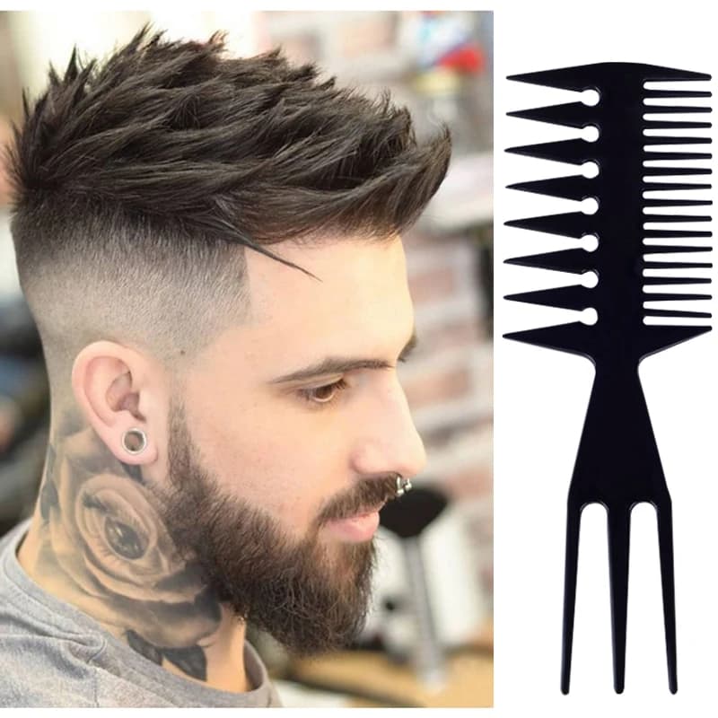 1 pz double face antistatic plastic comb for hair brush tail handle for distracting styling to smooth hair salon tool
