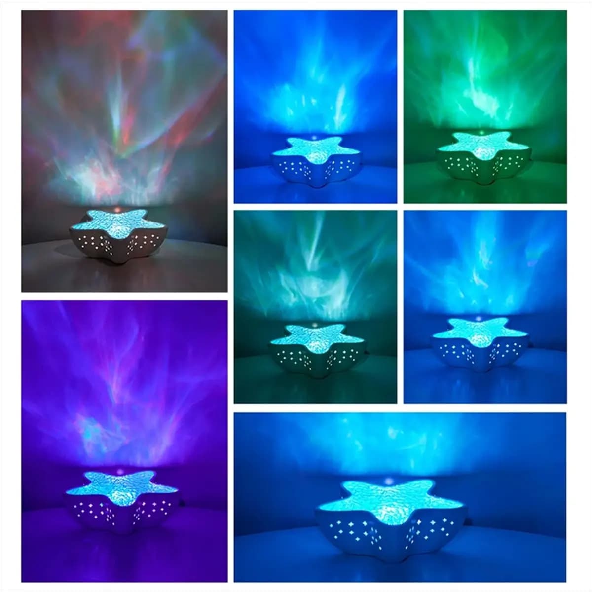 Top Starfish LED Night Light Lampada da tavolo ricaricabile Proiettore a onde Luci romantiche per l'arredamento del festival della scrivania della camera da letto