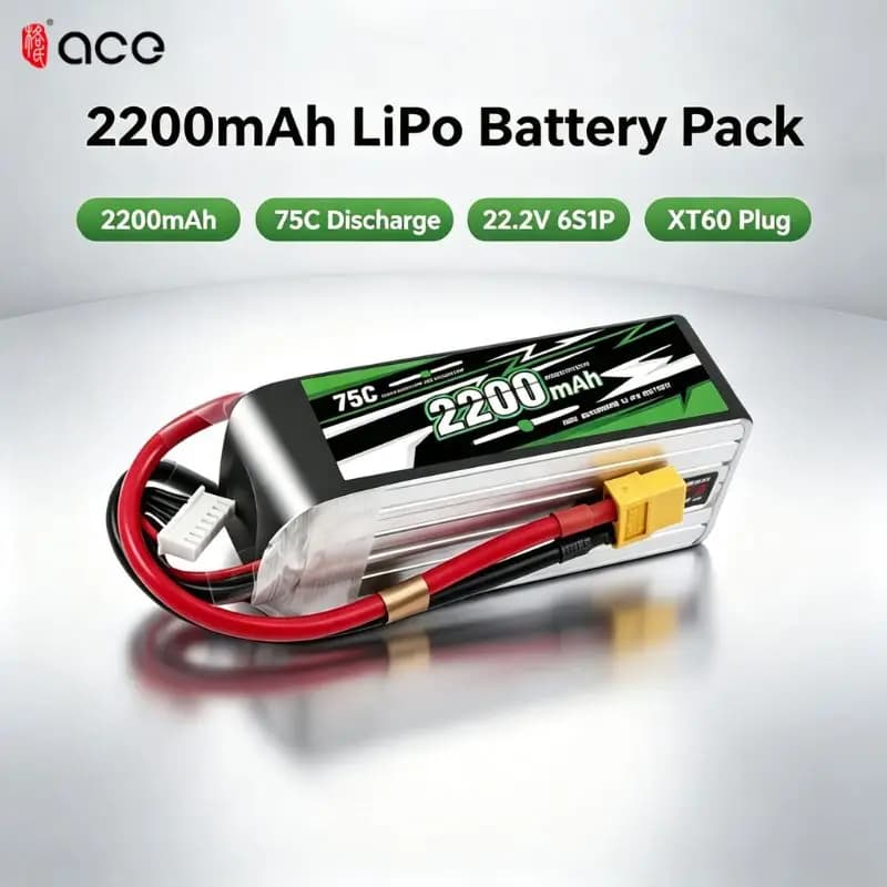 NEW Gens ACE 22.2V Lipo Battery 2200mAh 75C For RC Helicopter Quadcopter FPV Racing Drone Parts 6S Battery