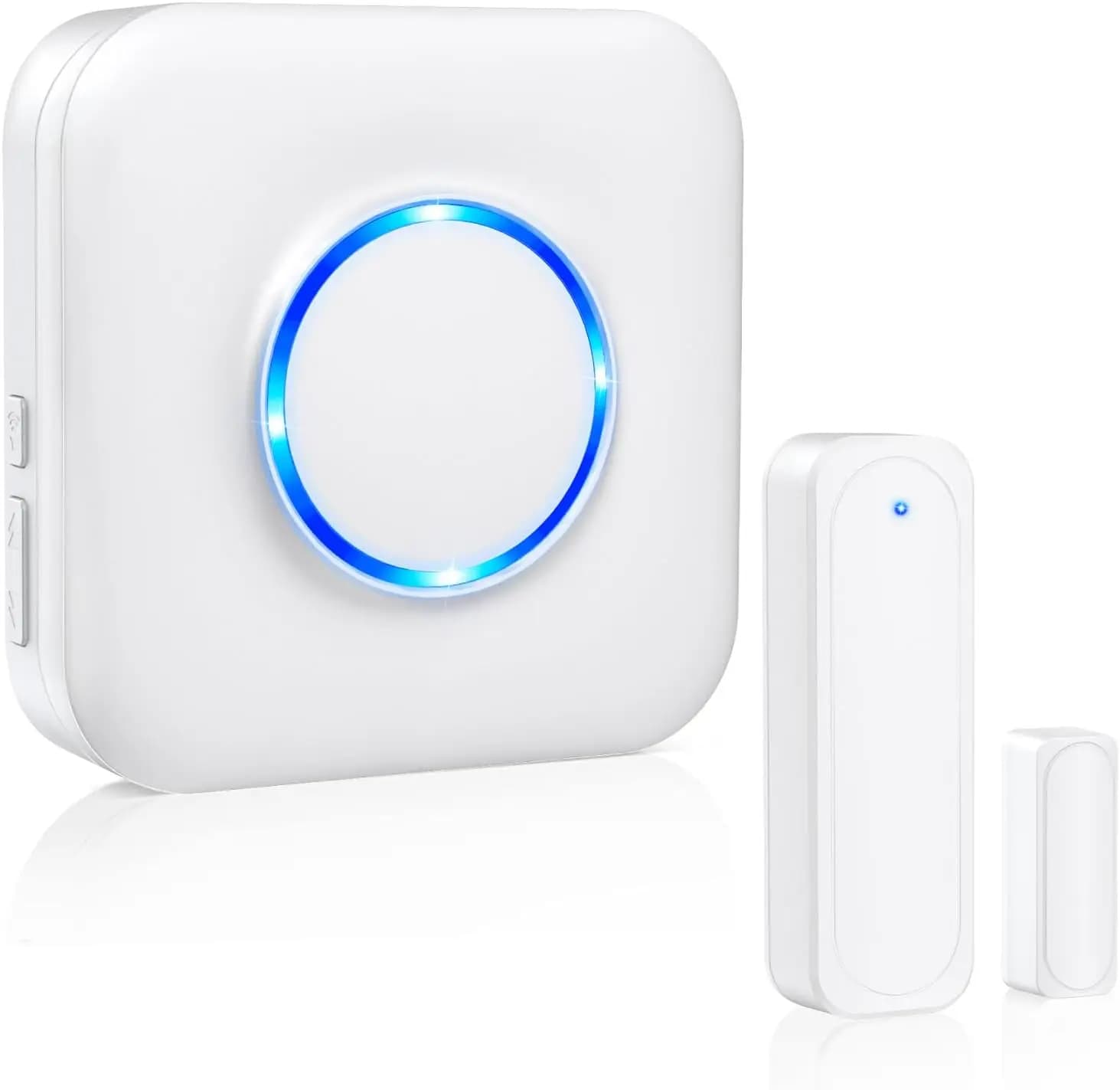 Sensore Wireless per Porta con Allarme Sonoro, Portata 180m, 58 Suoni, 5 Livelli di Volume, Avviso LED per Casa/Ufficio/Azienda