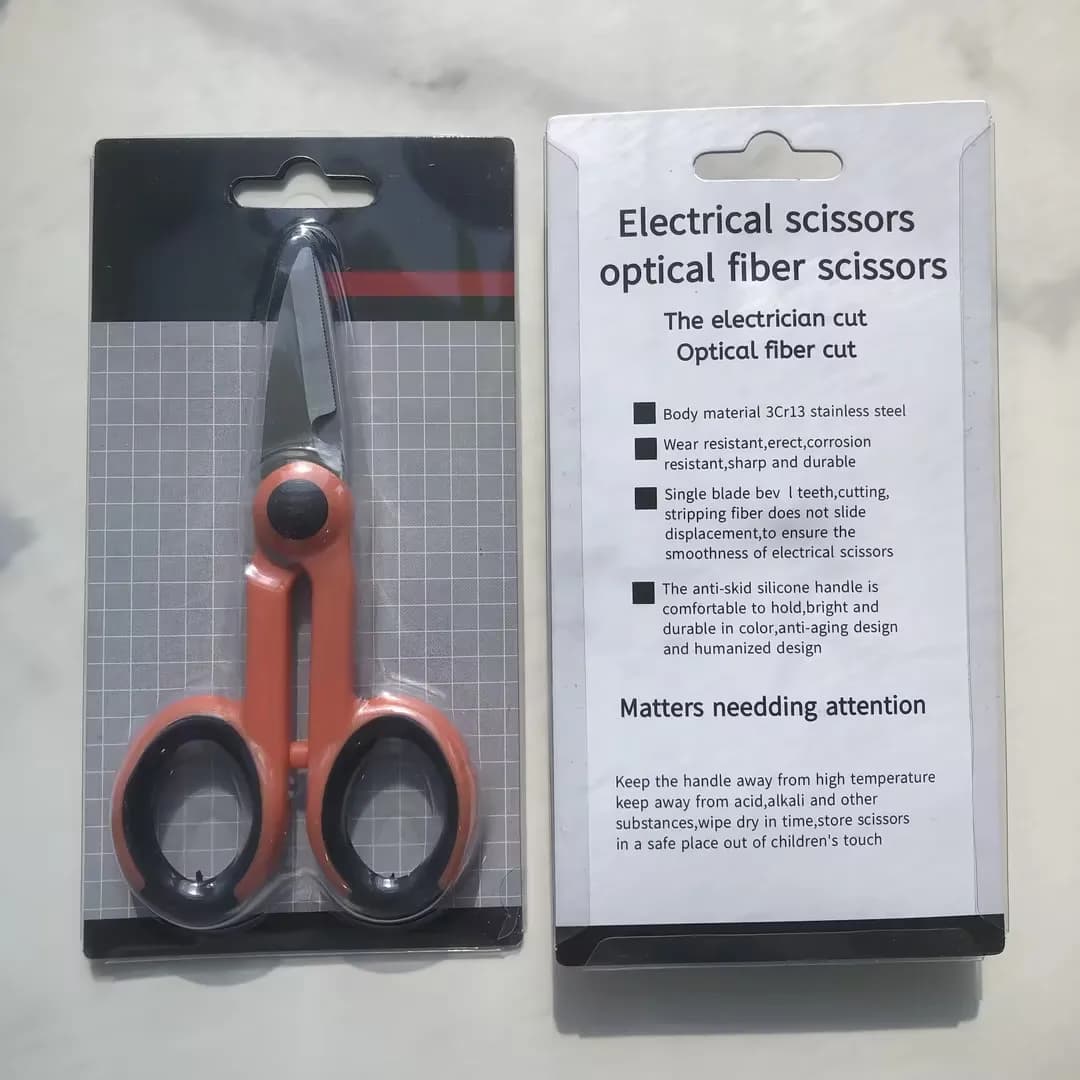 Forbici per Fibra Ottica Gimbo, Forbici Affilate per Fibra Aramidica Kevlar, Strumenti per Cavi Jumper e Pigtail, Utensili Manuali per Elettricisti