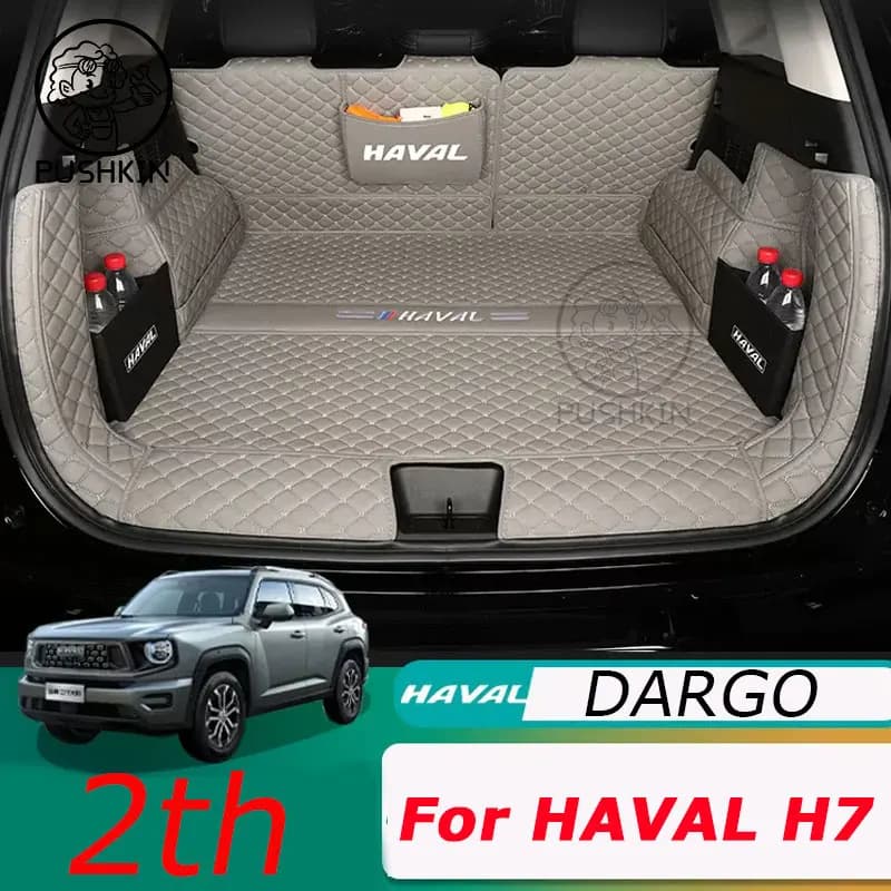 For Haval H7 Dargo 2TH 2024 2025 Boot Zerbino Baule Rear Liner Cargo Floor Leather Carpet Tray Protection Accessories Carpet
