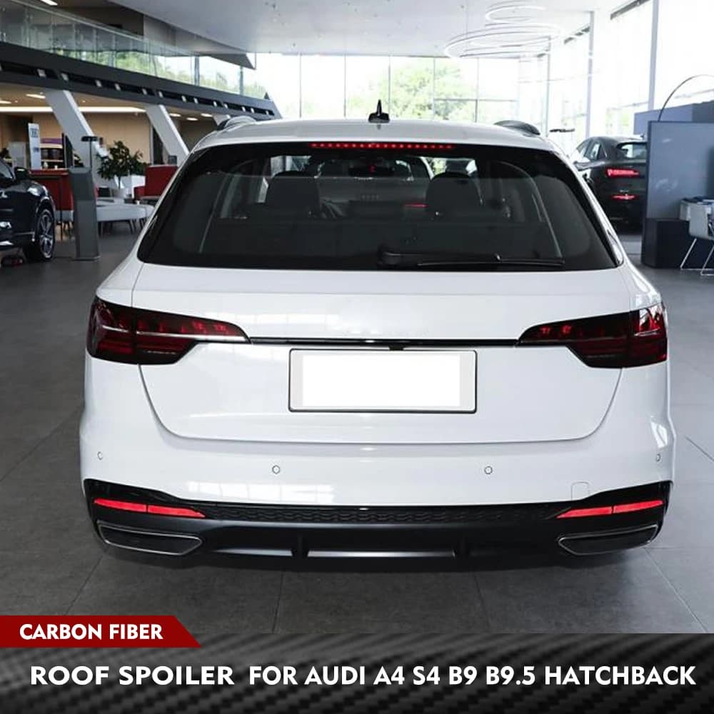 Per Audi A4 S4 B9 B9.5 Avant 2016-2025 Spoiler Posteriore in Fibra di Carbonio, Ala da Tetto, Ala per Bagagliaio Posteriore, Kit Carrozzeria Racing