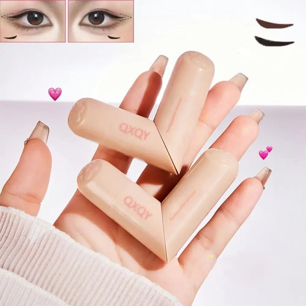 Nuovo Eyeliner Stamp Impermeabile Pieghevole a Lunga Durata, Penna Eyeliner Stamp Nera ad Asciugatura Rapida