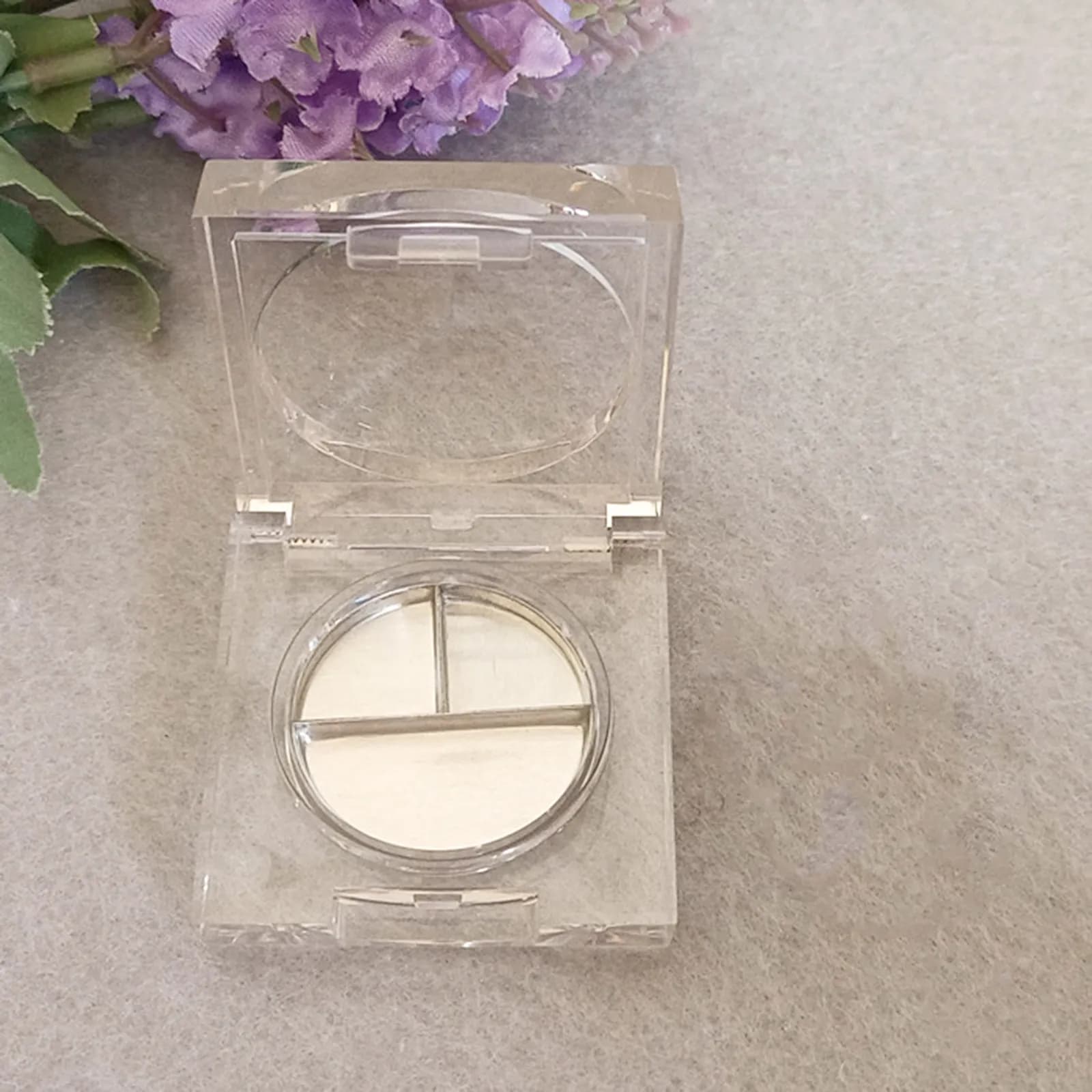 Set di 1 Contenitore Vuoto per Ombretti e Blush, Organizer Compatto per Cosmetici, Porta Trucchi da Viaggio Ricaricabile Fai-da-Te