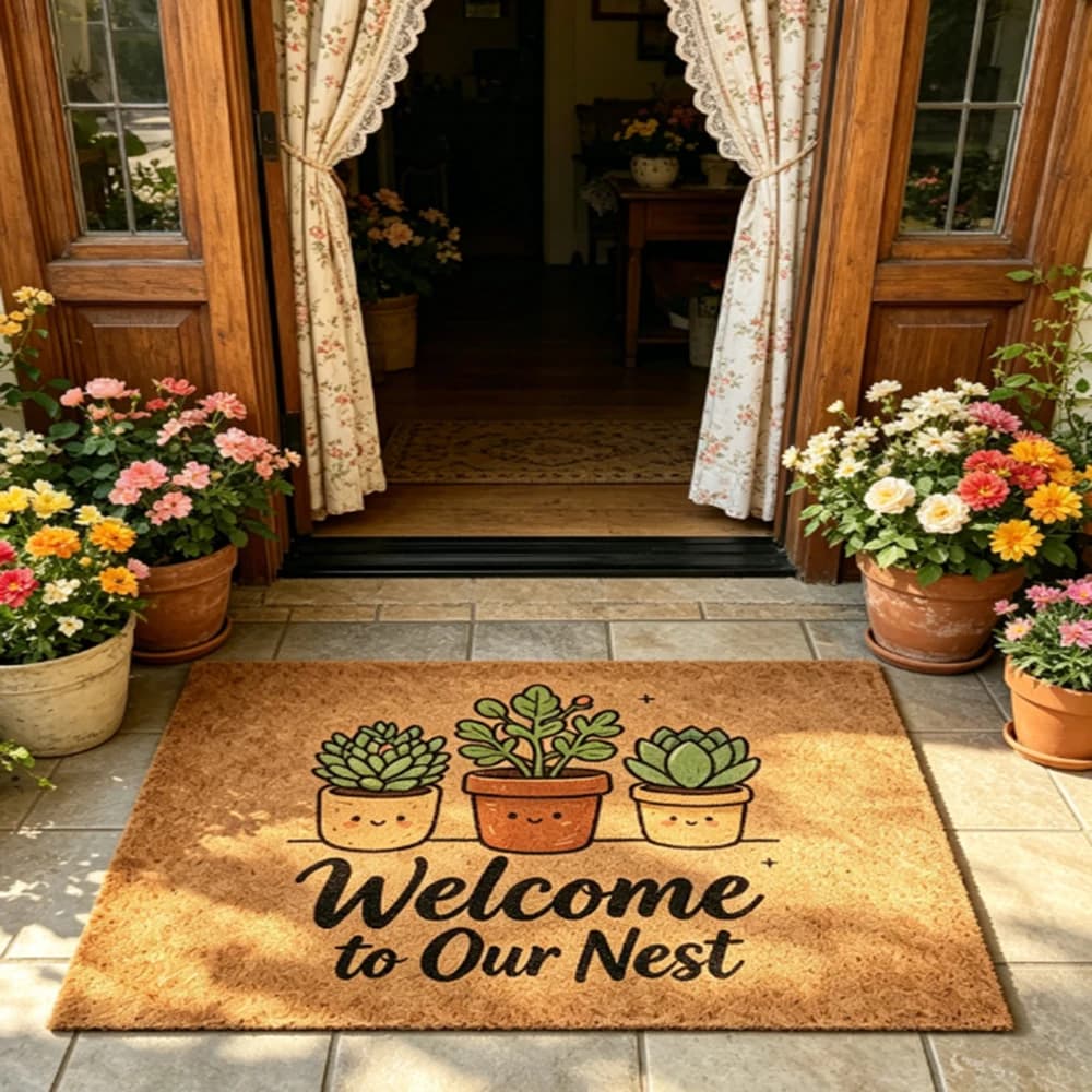 Custom Welcome Mat Funny Typography Doormat Printed Non Slip Entrance Mat Porch Decor Summer Moving Gift New Home Floor Rug