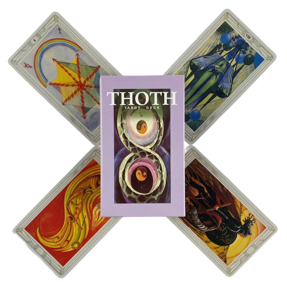 Thoth Tarocchi Cards Un mazzo da 78 Oracle Edizione di divinazione inglese Borad Giocando a giochi