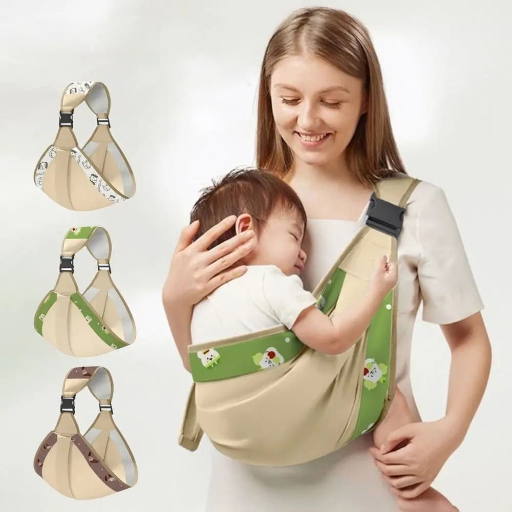 Marsupio Ergonomico Portatile per Neonati, Fascia Regolabile per Trasporto Frontale, Borsa di Sicurezza per Bambini con Cintura