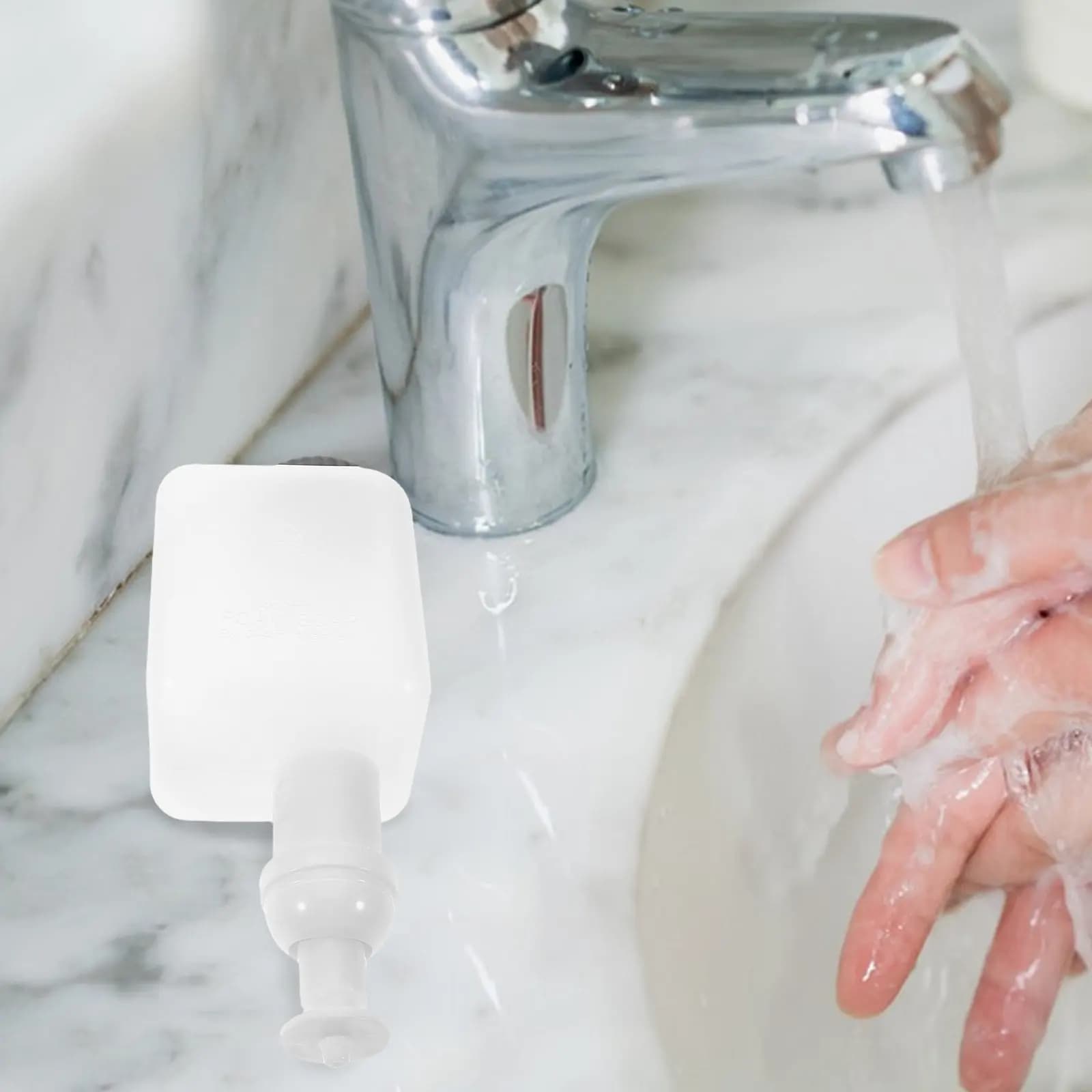 Testina Pompa Dosatore Sapone per Schiuma e Sapone Liquido, Contenitore Ricaricabile, Dispenser Manuale Riutilizzabile, Ricambio per Casa e Ufficio