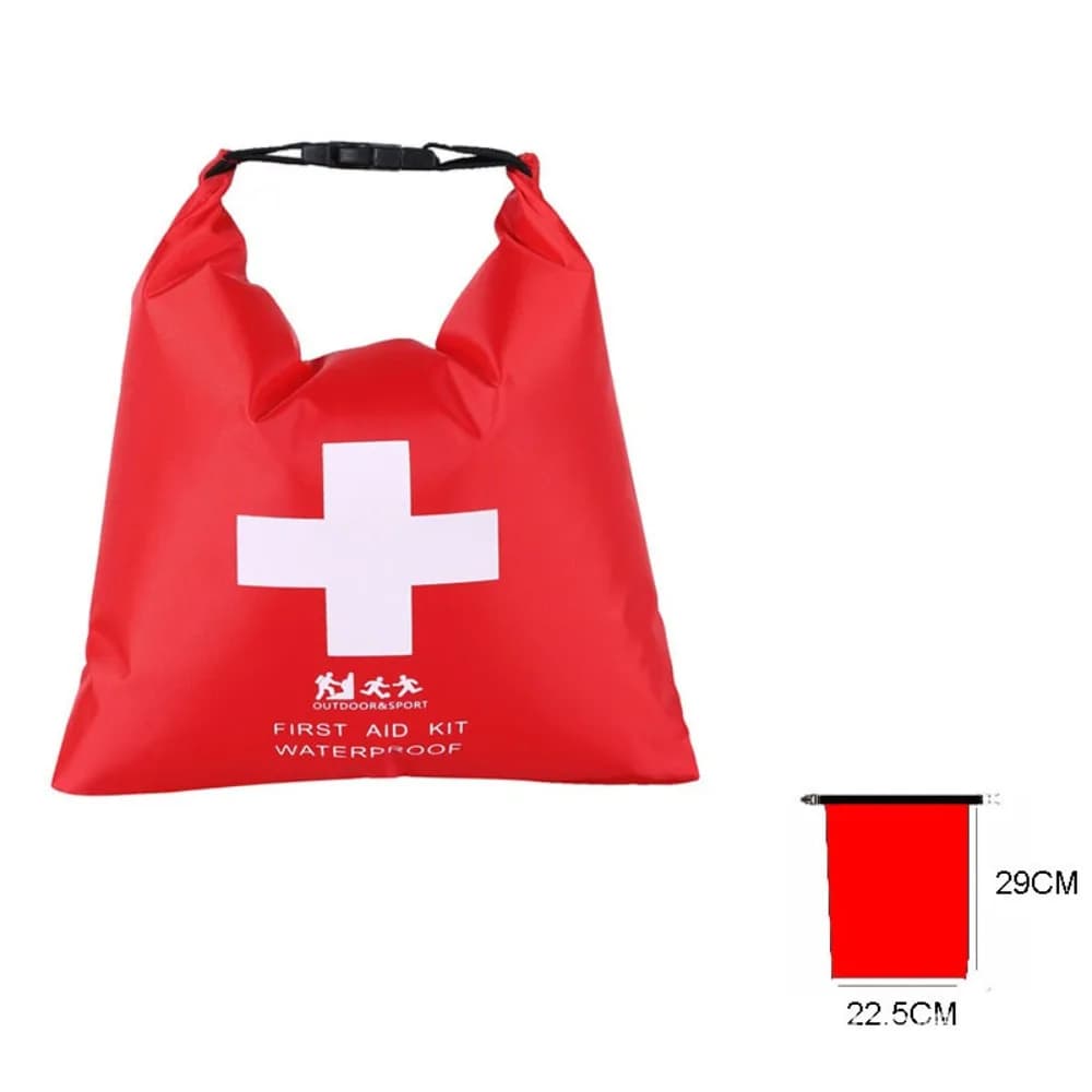Borsa per kit di pronto soccorso impermeabile da 1,2 litri Custodia per kit di emergenza portatile solo per il trattamento medico di emergenza da viaggio in campeggio all'aperto