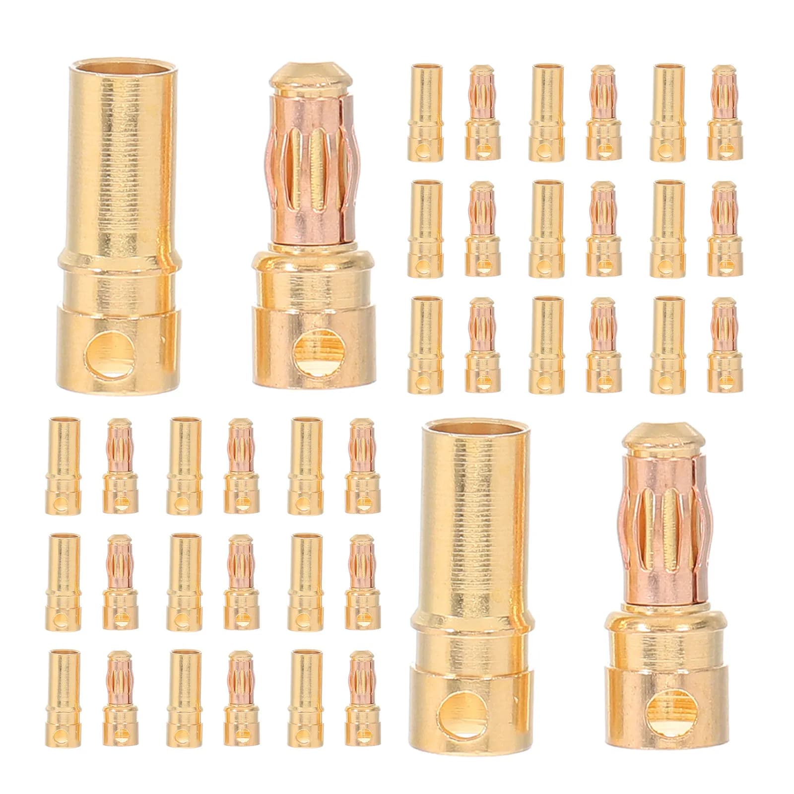 40 Set Connettori per Cavi Motore RC, Connettori a Proiettile ESC, Connettori Banana da 3,5mm Placcati in Oro Maschio-Femmina per Elicotteri e Auto RC Fai-da-Te