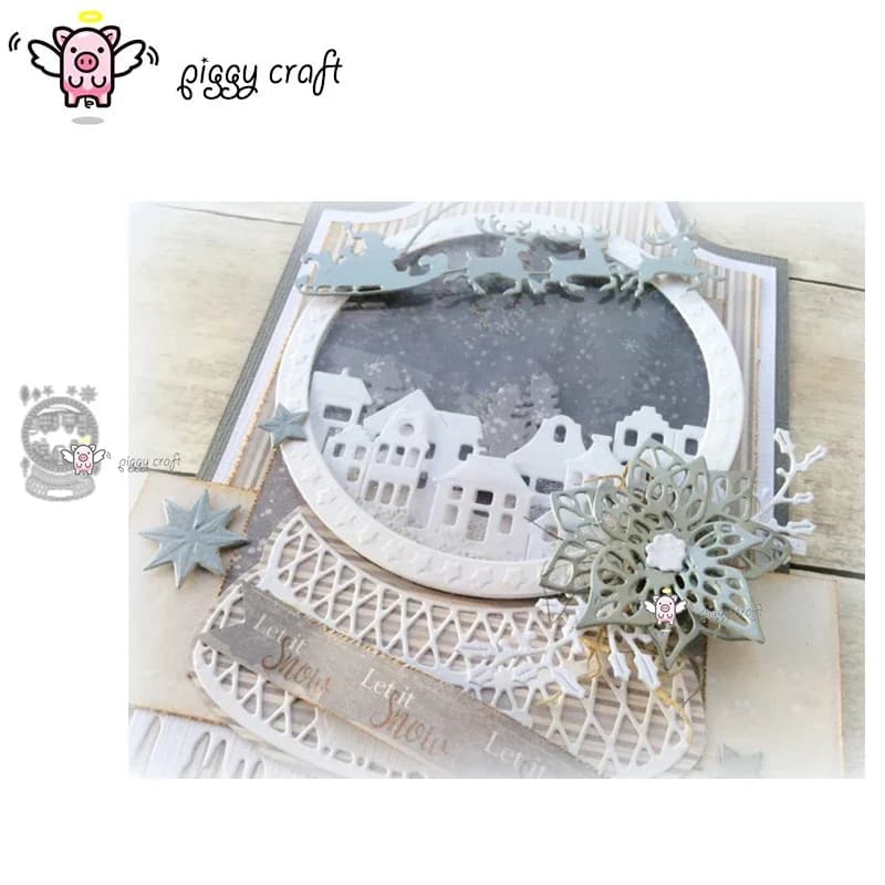 Piggy Craft metallo fustelle taglio fustella stampo Nuovo Crystal ball house Scrapbook mestiere di carta coltello stampo lama punzonatrice stencil muore