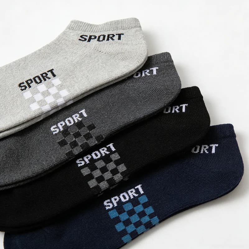 Men Solid Color Ankle & Crew Socks Breathable Comfort Casual Sports Athletic Daily Wear Socks