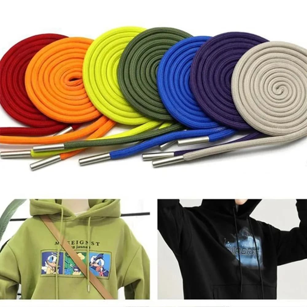 Cordoncino nero per la cintura dei pantaloni casual, cordino per la cintura della felpa con cappuccio, cordino per il cinturino in vita.