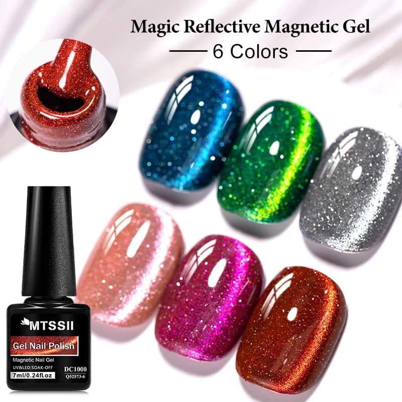 7ml Mtssii Magic Reflective Cat Gel magnetico Scintillante Arcobaleno Colore Gel Smalto per unghie Smalto Semi Permanente Art UV/LED Gel