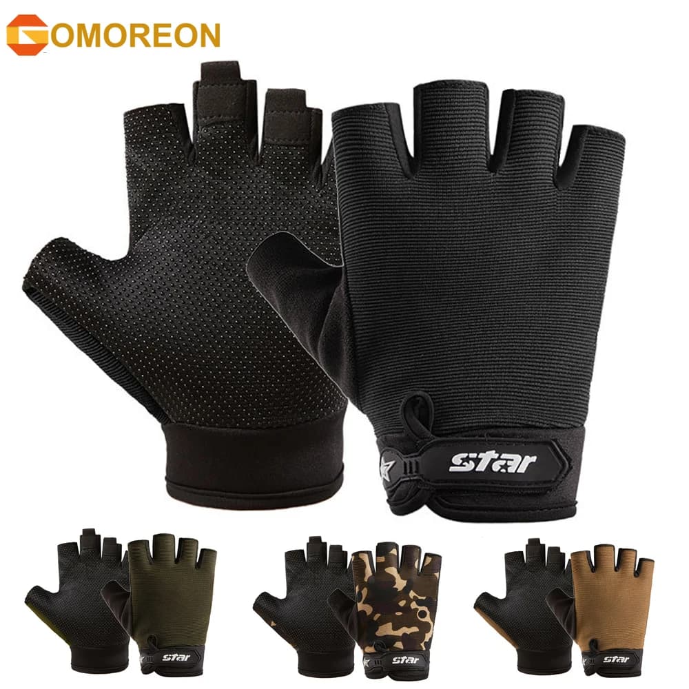 1 paio di guanti da ciclismo guanti da ciclismo per uomo donna mezze dita MTB guanti da bicicletta da strada-cuscinetto in Gel assorbente guanto da bici antiscivolo