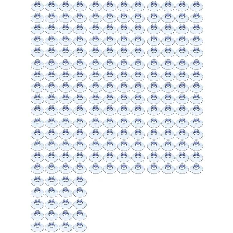 A53Q-1000Pcs Transparent Suction Cups, Plastic Suction Cups, Pads Without Hooks For Outdoor, Kitchen,Bathroom,Window 20Mm
