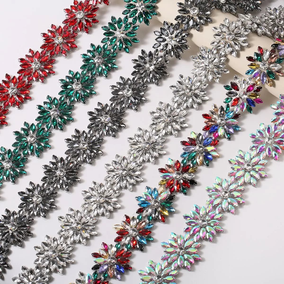 Rhinestone Hot-Melt Adhesive Fancy Marquise Diamond Chain DIY Handmade Shoe Bag Belt Clothing Accessories Jewelry Components