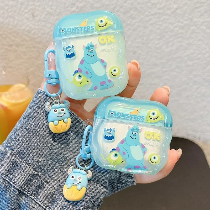 Ciondolo per custodia per auricolari Disney Monsters University per AirPods Pro 2a generazione Custodia carina per AirPods 1 2 3 4 Custodie protettive