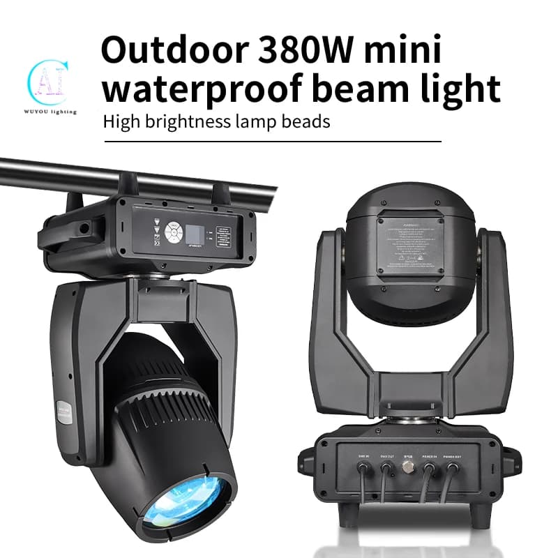 380W Waterproof Beam Moving Head Light IP65 Stage Light for DJ Disco Nightclub Outdoor Party Wedding DMX Control Lighting
