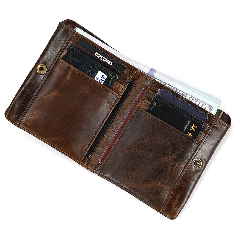 Men Card Holder Geestock Men's Wallet Rfid Credit Card ID Short Wallet Fashion Multi Card Retro Cowhide Coin Purse Casual wallet