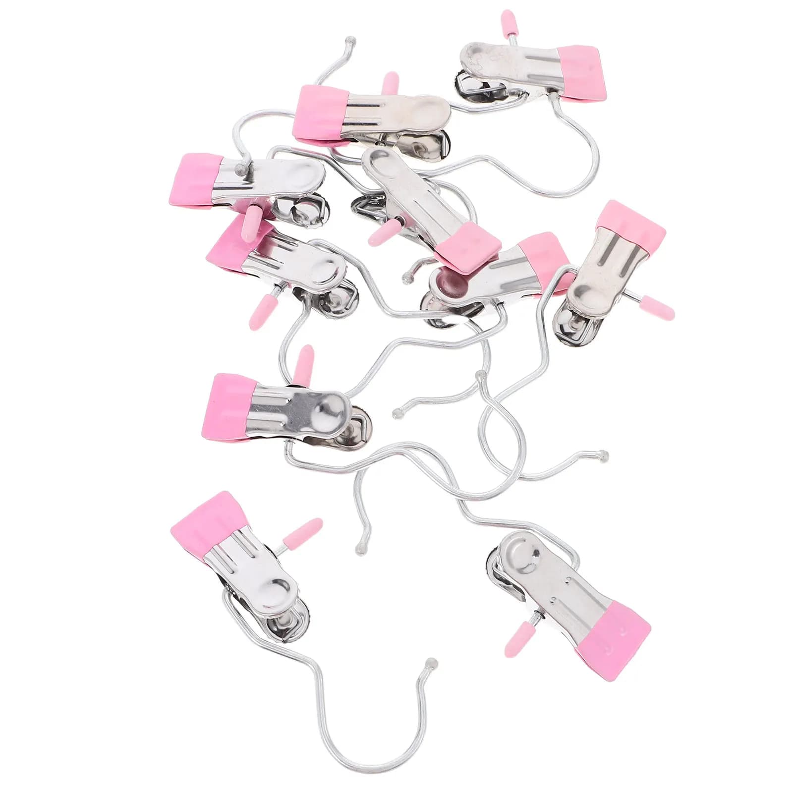 10 appendiabiti per pantaloni con clip, resistenti, organizer da appendere per armadi, jeans, asciugamani, cappelli, da viaggio e per lavanderia