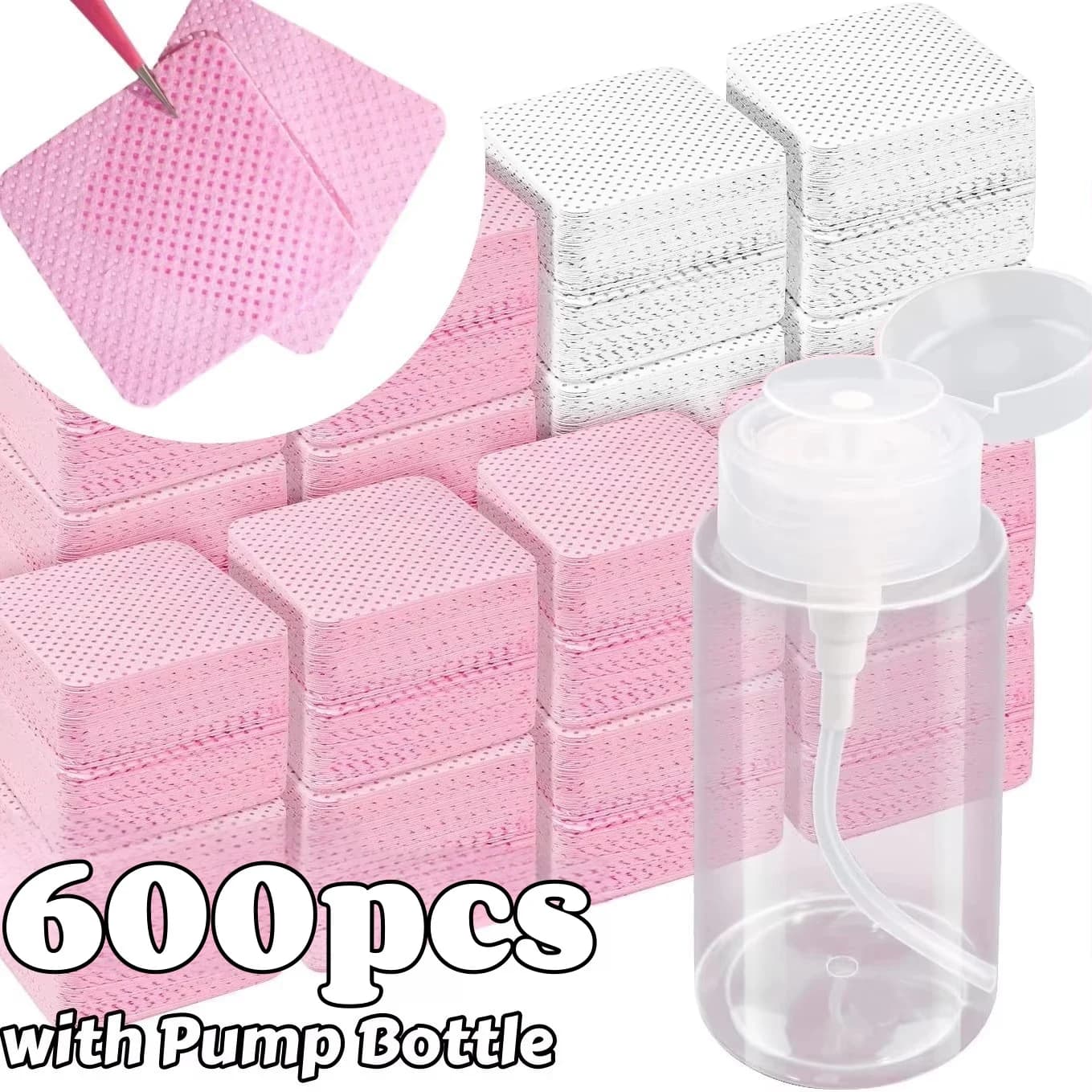 20/600 pcs Grape-free Nail Salviettes, Gel Detergented Salviettes, Aluminium-free Strucking Drawings for Nail Care and Cleaning (Nail Art)