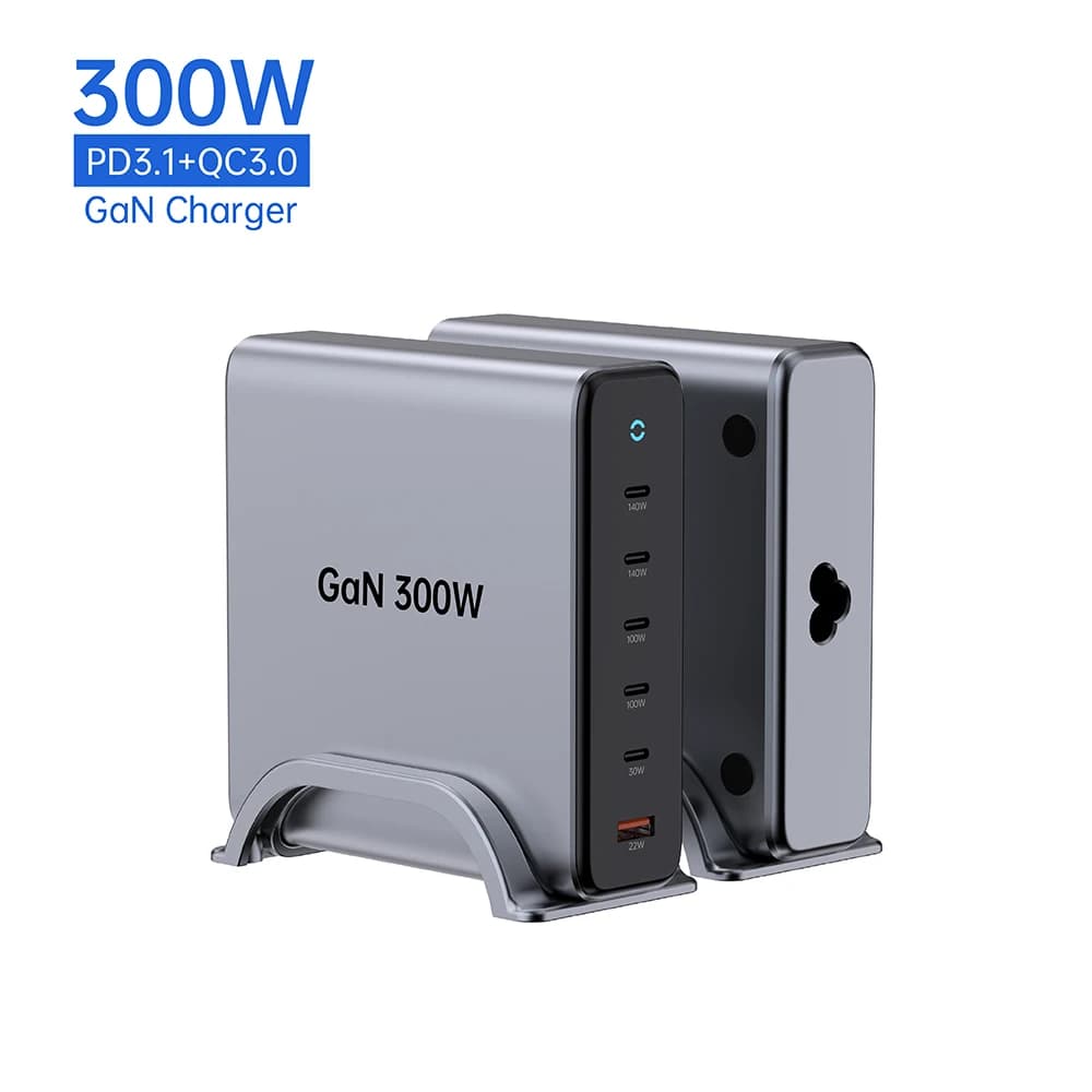 Private model Last Updated Quick charging station hub adapter 6 in 1 USB Desktop Laptop Charger C 300W PD3.1 GaN