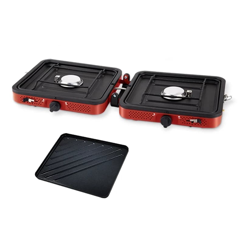 Mini folding gas stoves for picnic Barbecue grill easy to clean 2 outdoor portable camping gas grid
