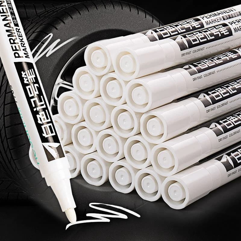 1/3/5 pezzi pennarelli bianchi 0.8 1 2 2.8mm olio impermeabile bianco fai da te graffiti schizzi pennarelli cancelleria materiale scolastico