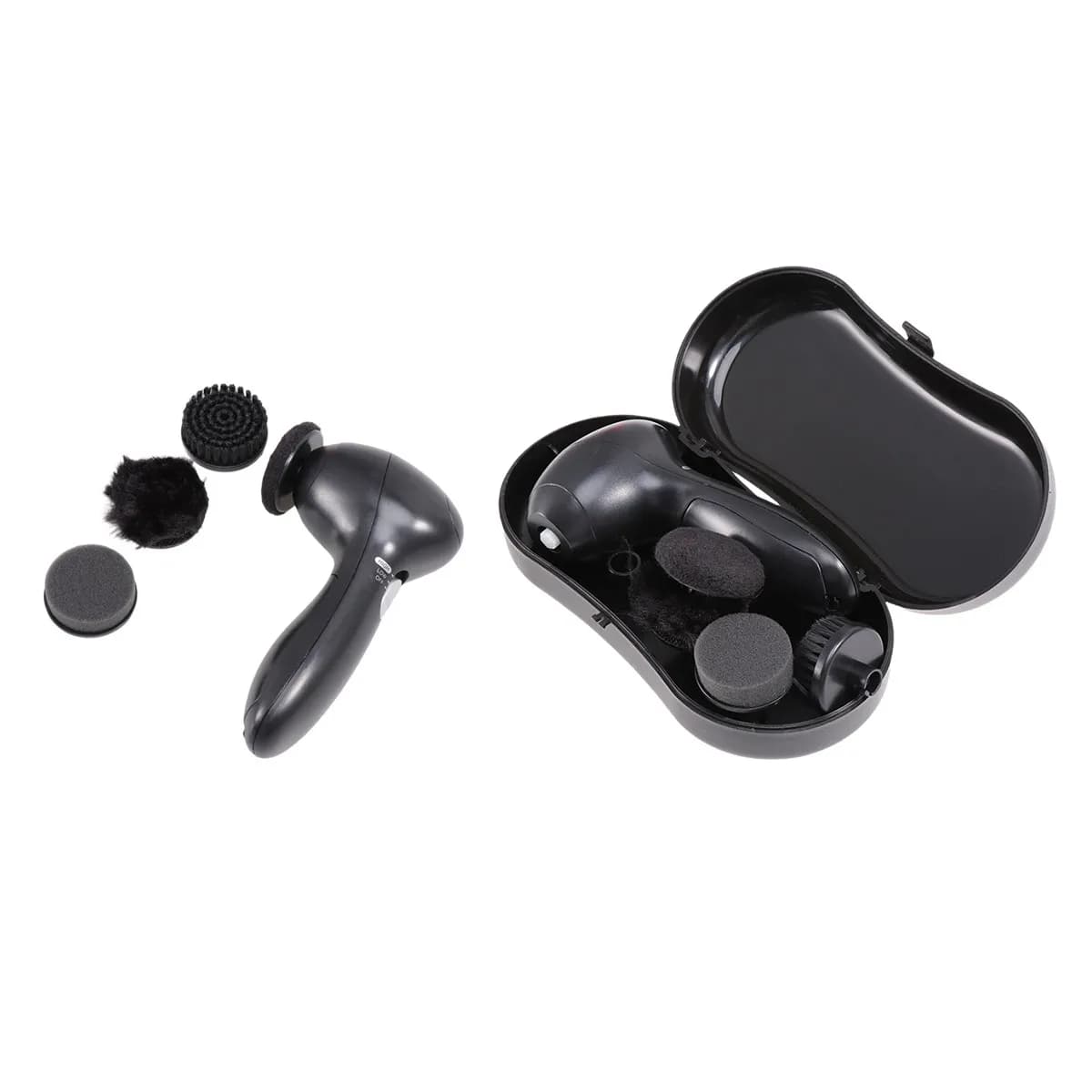 Kit Lucidatore Elettrico per Scarpe con 4 Testine di Ricambio, Design Ergonomico, Motore Potente per Viaggi, Casa e Ufficio