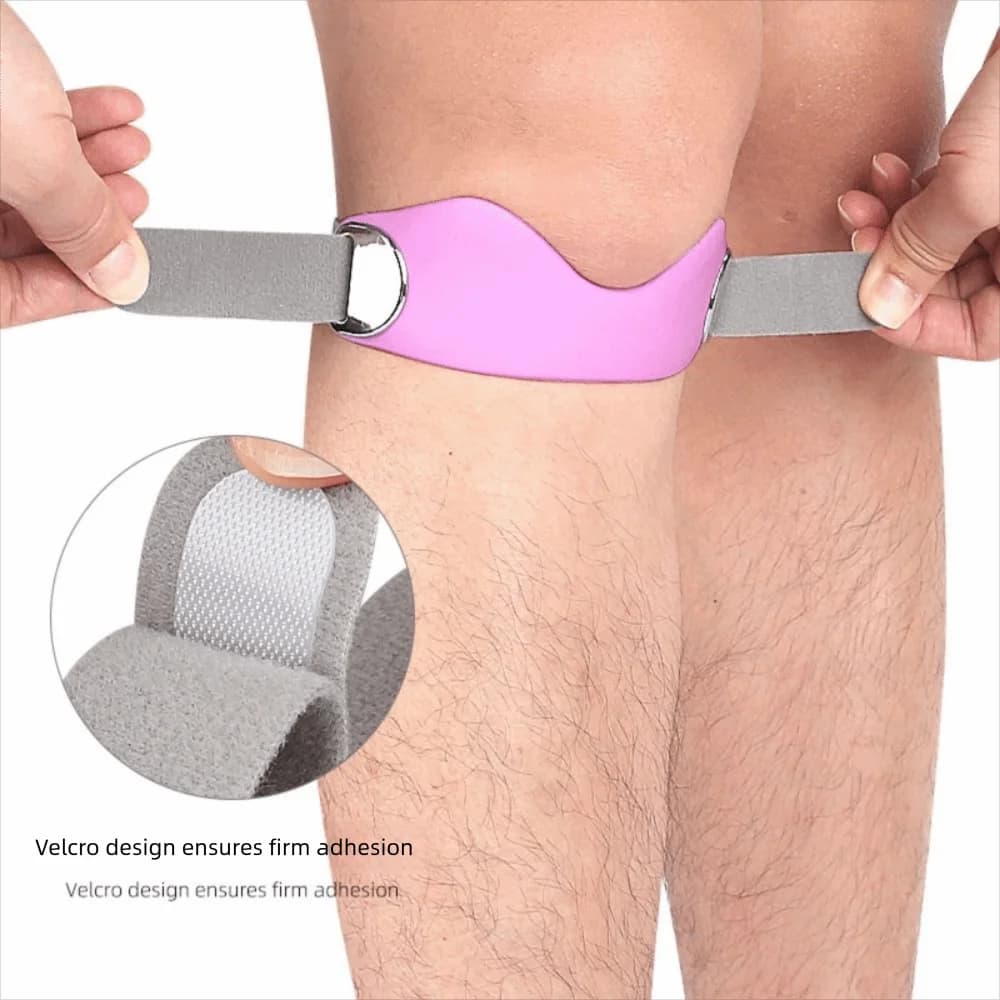 Ginocchiera a compressione con cinturino per rotula, traspirante, regolabile, per sport, corsa e supporto morbido