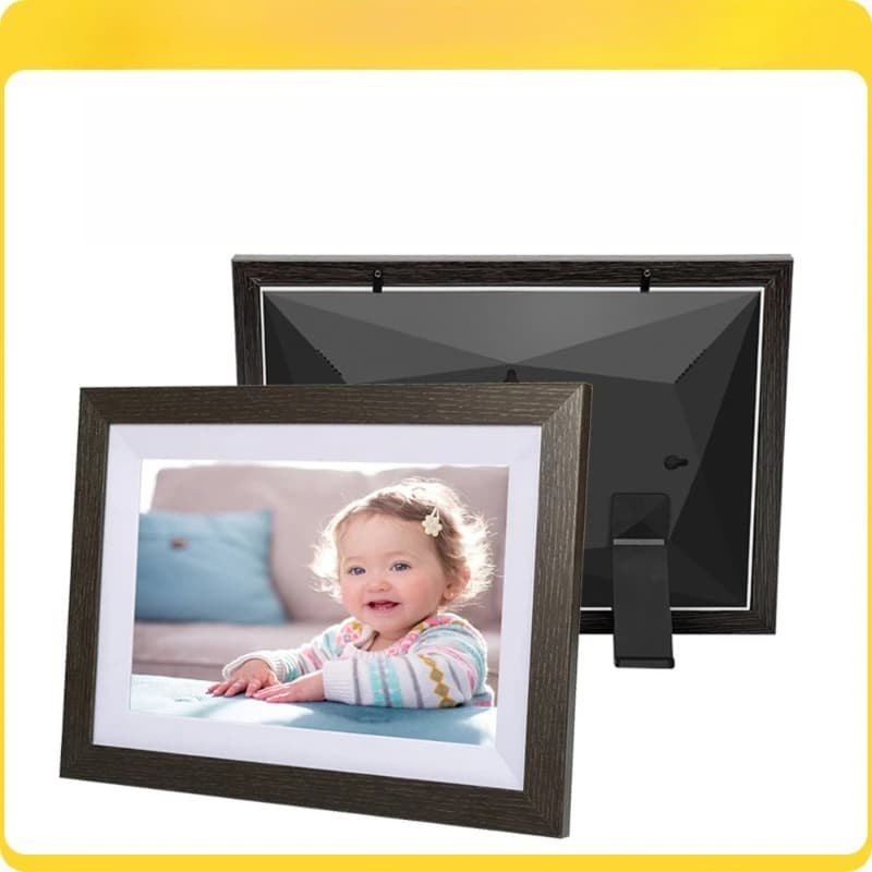 WiFi Photo Frame, Electronic Wooden Photo Frame, Touch Phone Transmission, Smart Digital Photo Frame