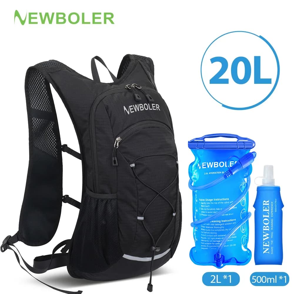 20 liters cycling light hydration backpack Outdoor sports Campsite Climbing backpack Mountaineering backpack Water travel bag 500ML/2L/3 L
