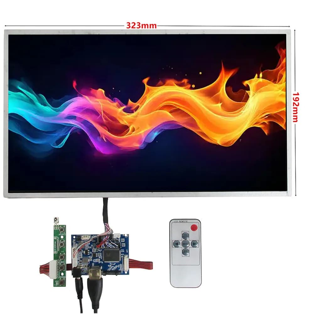 Scheda di controllo driver display LCD portatile da 14 pollici 1600x900 Schermo secondario per giochi da ufficio portatile Raspberry Pi compatibile HDMI