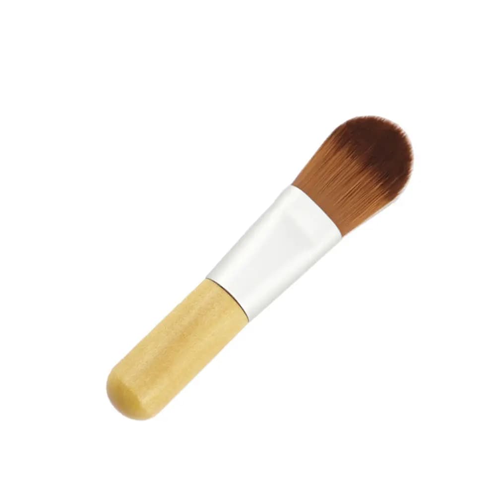 2Pcs Foundation Brushes Mini Size Premium Nylon Fibers Lightweight Portable Design Easy Grip Handle for Professional Makeup