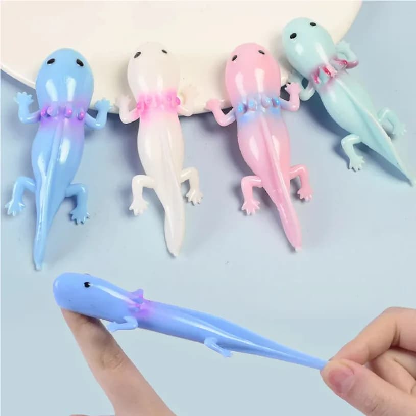12 pcs colorful marine animals Axolotl TPR finger catapult antistress toys for kids birthday party wedding favors bag