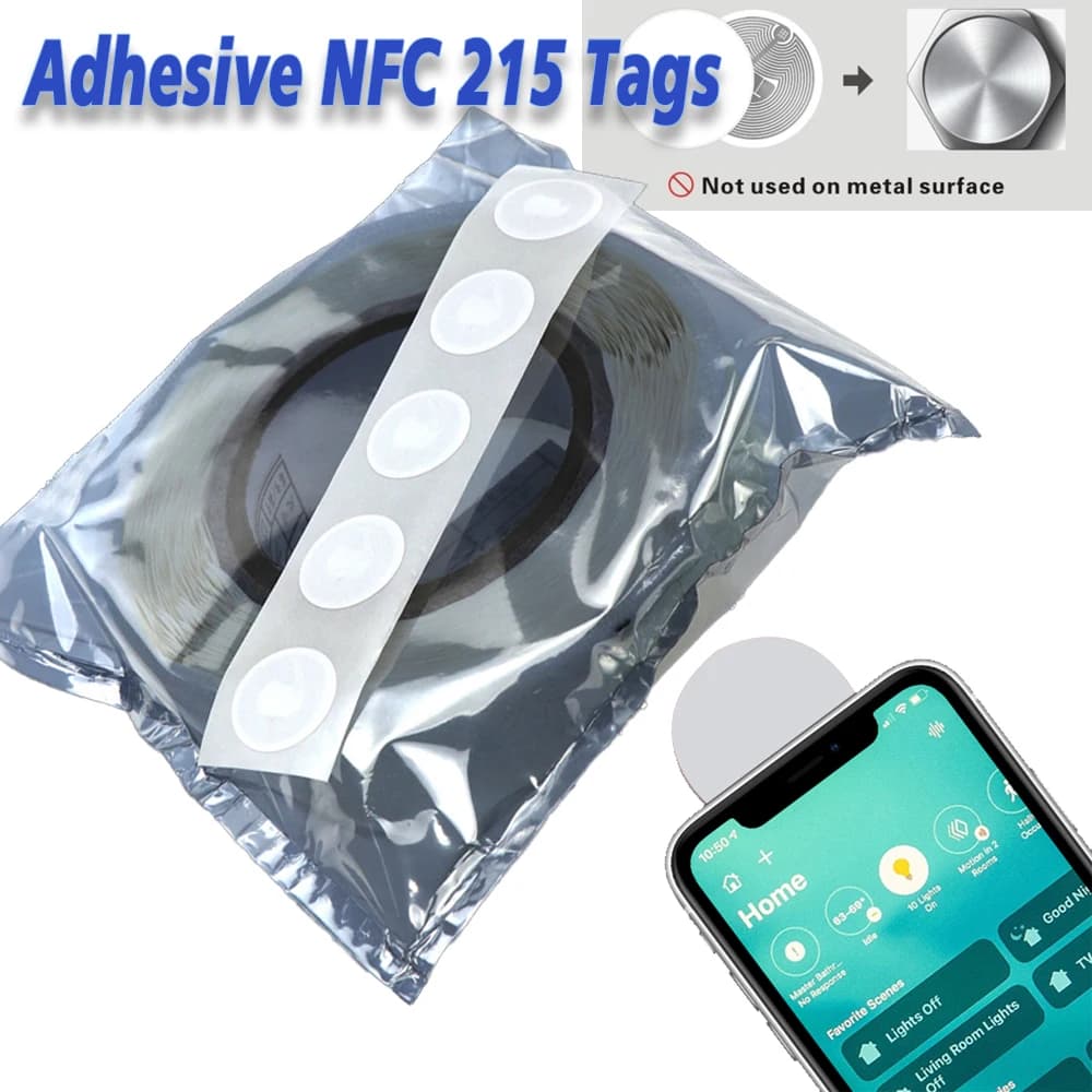 1000Pcs Tag NFC programmabili NFC 215 adesivi compatibili con Android e iPhone Memoria da 504 byte 13,56 Mhz Adesivo Smart IC Card