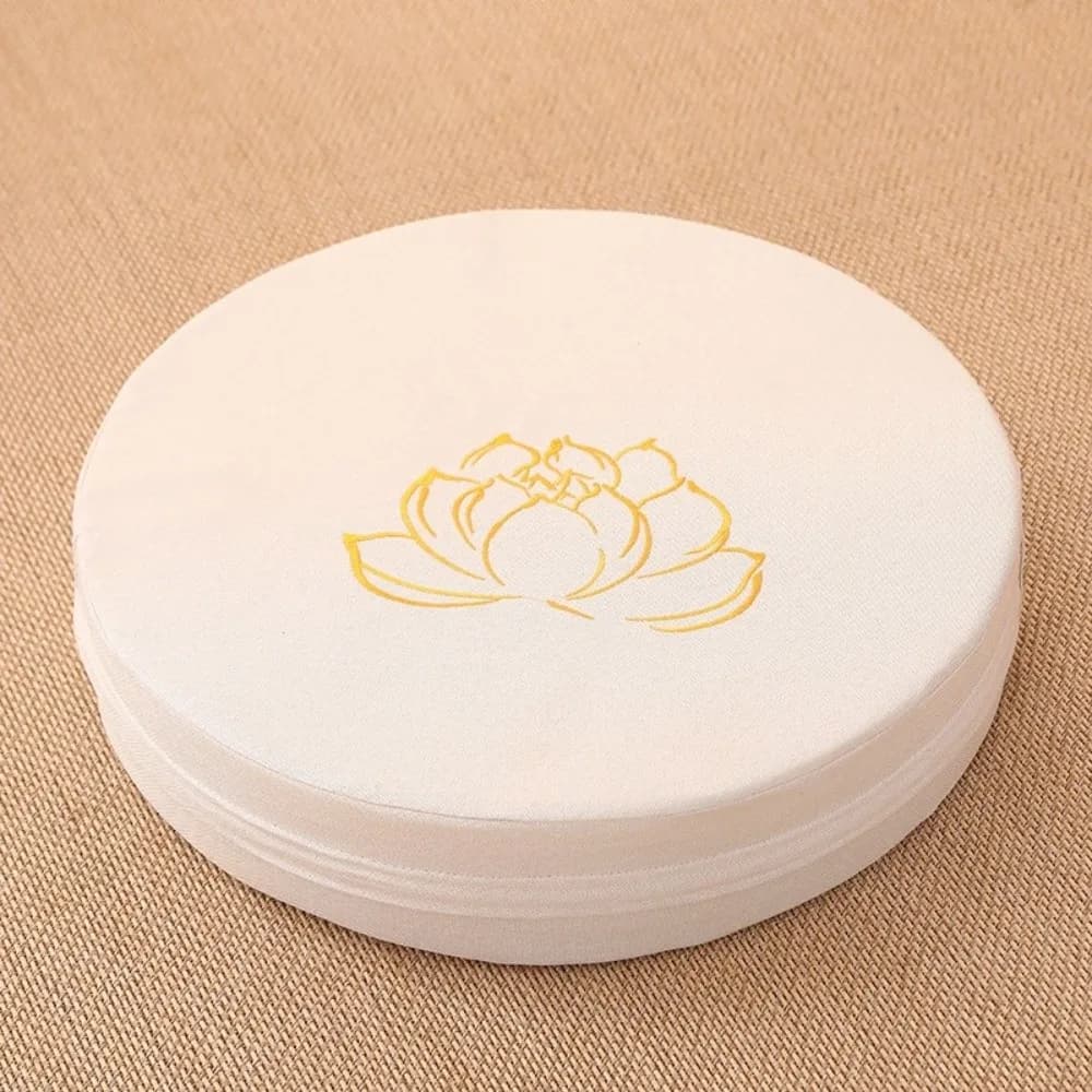 New cushion for meditation yoga embroidered Lotus Removable Lining Mat Washable Tatami Cushion futon in linen with padding round thickening