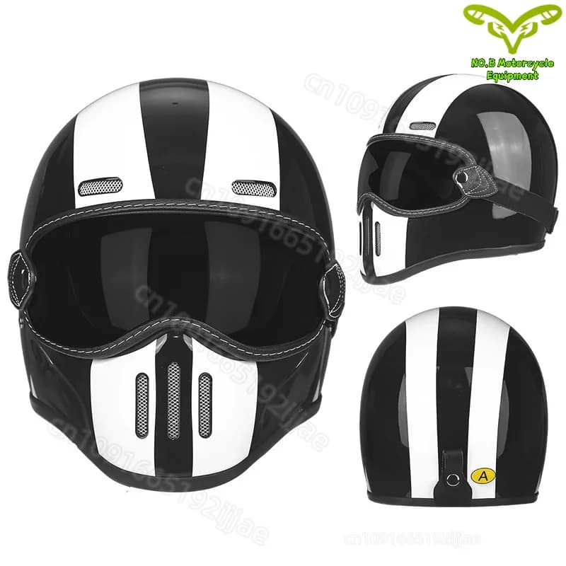Nuovi Caschi Integrali con Lenti Staccabili per 4 Stagioni, per Uomo e Donna, Casco da Moto, Scooter, in Fibra di Vetro