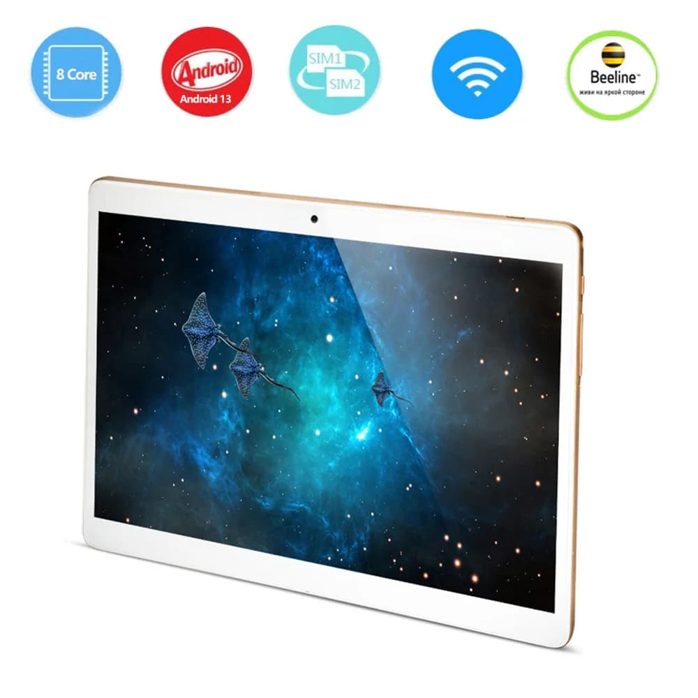 Nuovo Tablet PC Versione Globale da 10 Pollici, 4GB RAM 64GB ROM, Octa Core, Chiamate 3G, WiFi, Bluetooth, Google Play, Tablet Android