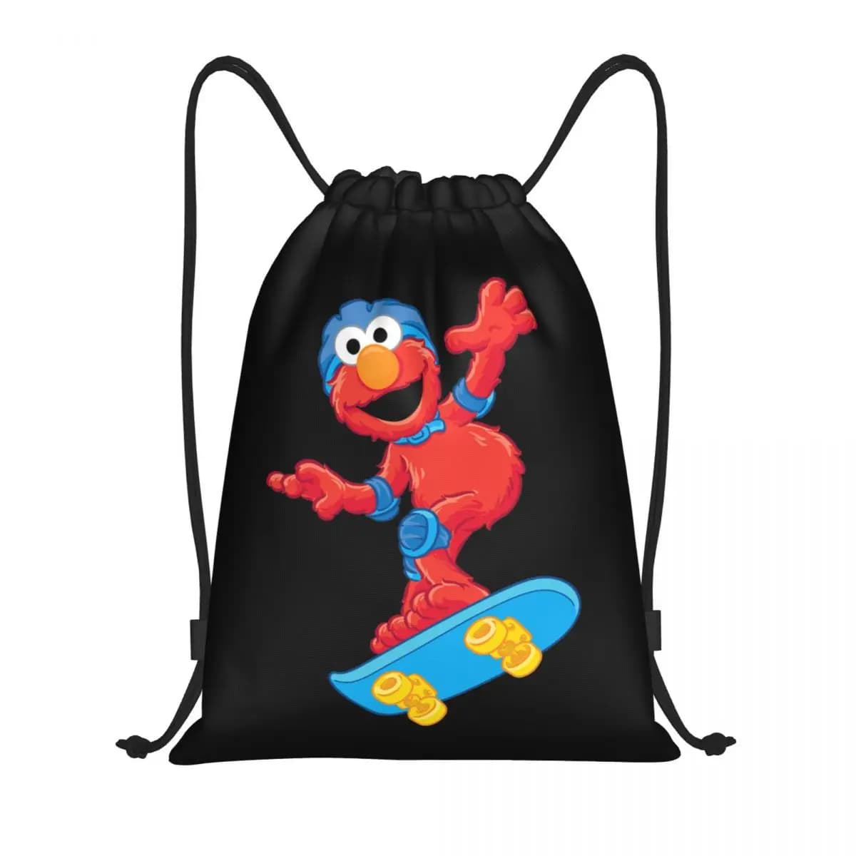 Borsa con coulisse personalizzata donna uomo sport portatile palestra Sackpack Elmo Skate Cartoon Training Storage zaini