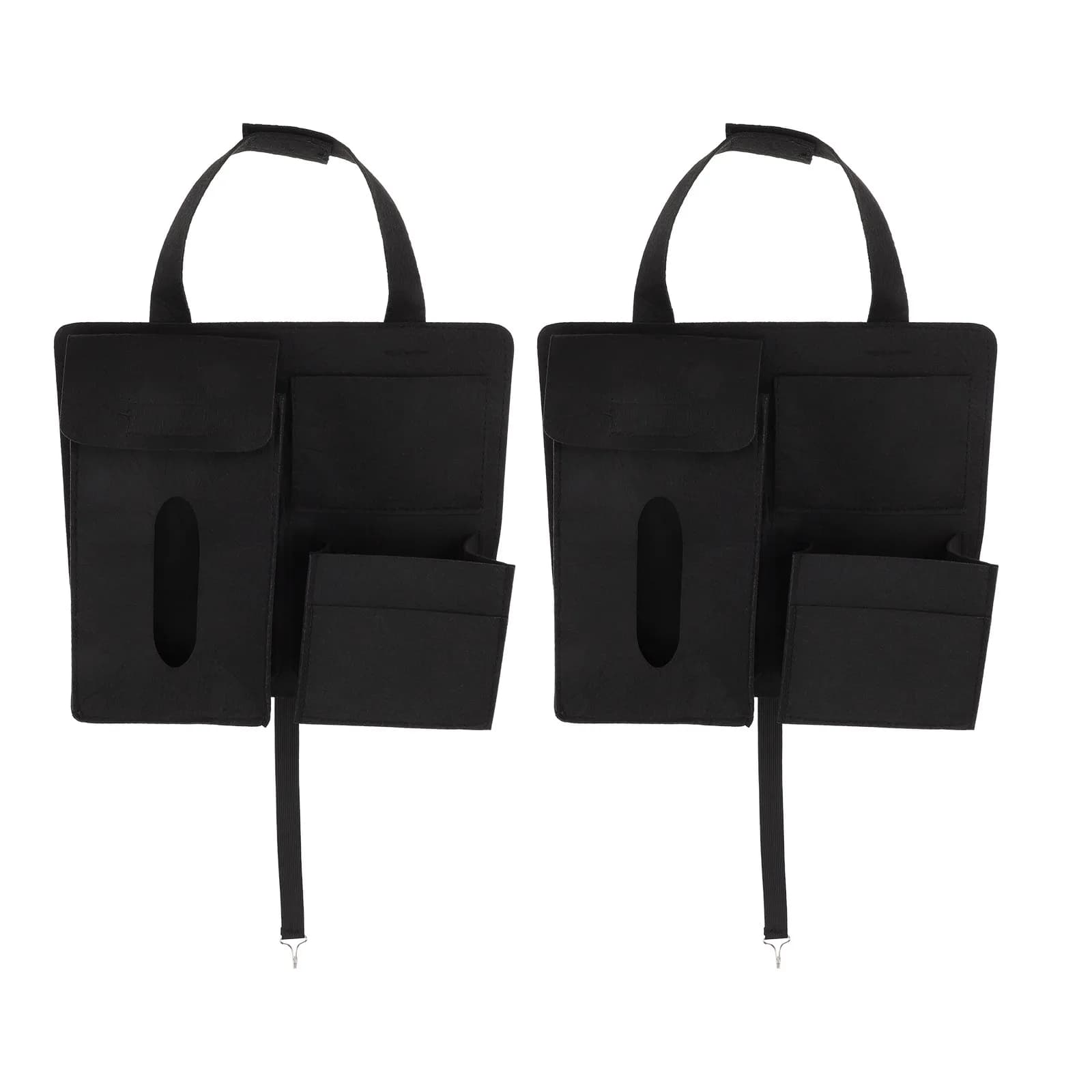 2 Pezzi Organizer per Sedile Auto in Feltro, Borse Portaoggetti da Appendere sul Sedile Posteriore, Organizer Auto con Tasche Multiple, Ampio Organizer da Appendere al Sedile